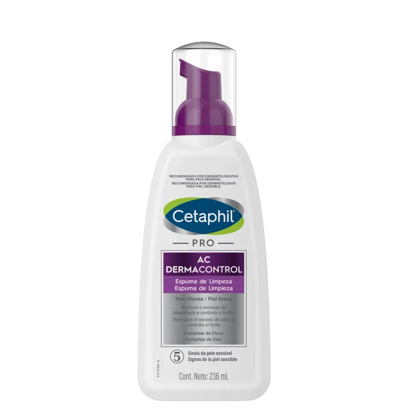 Cetaphil Pro AC Dermocontrol Pele Oleosa - Espuma de Limpeza Facial 236ml